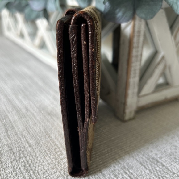 Vintage Gucci Monogram Wallet Beige and Brown with Gold hardware GUC - Picture 3 of 12